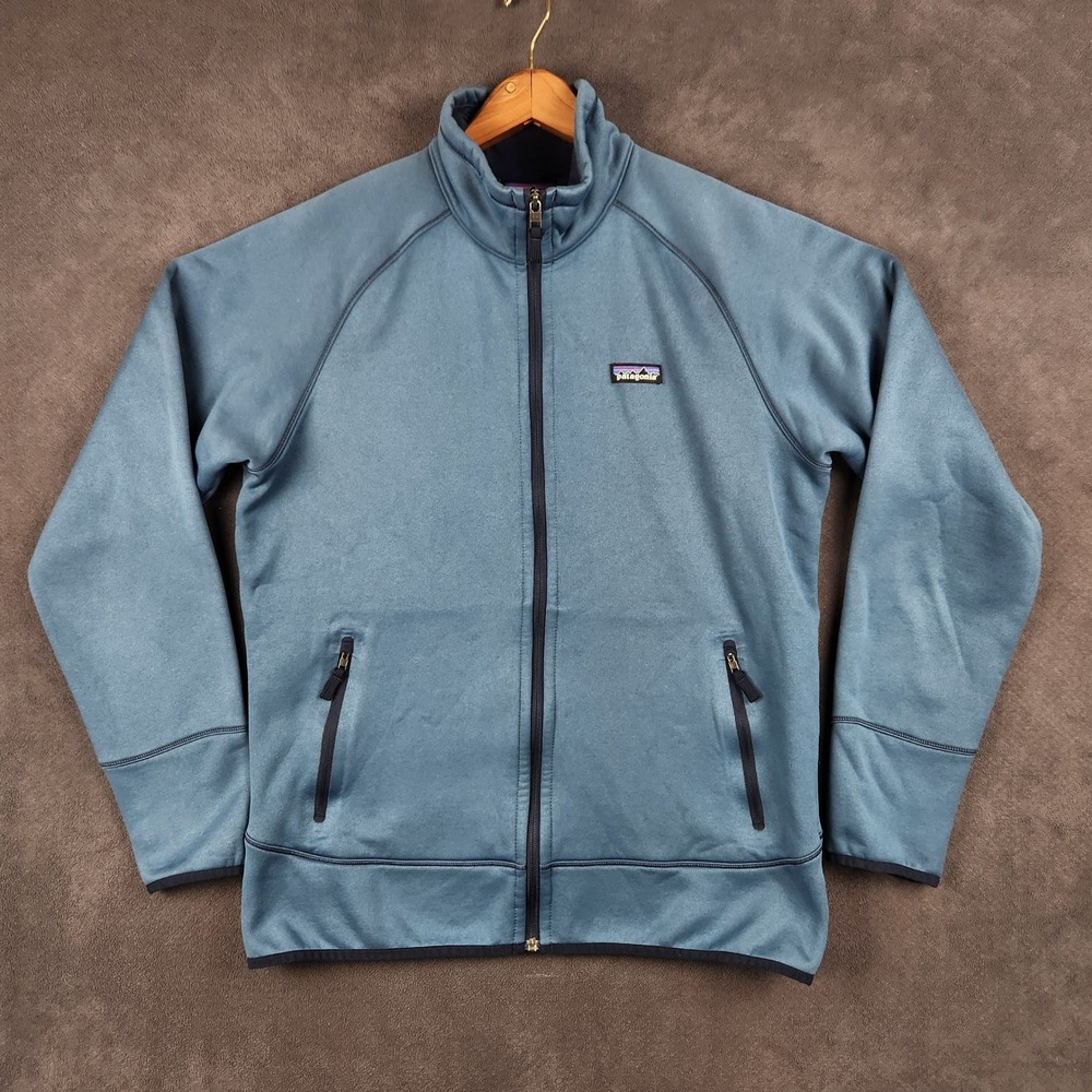 Patagonia Men's Light Blue Full-Zip Performance Jacket